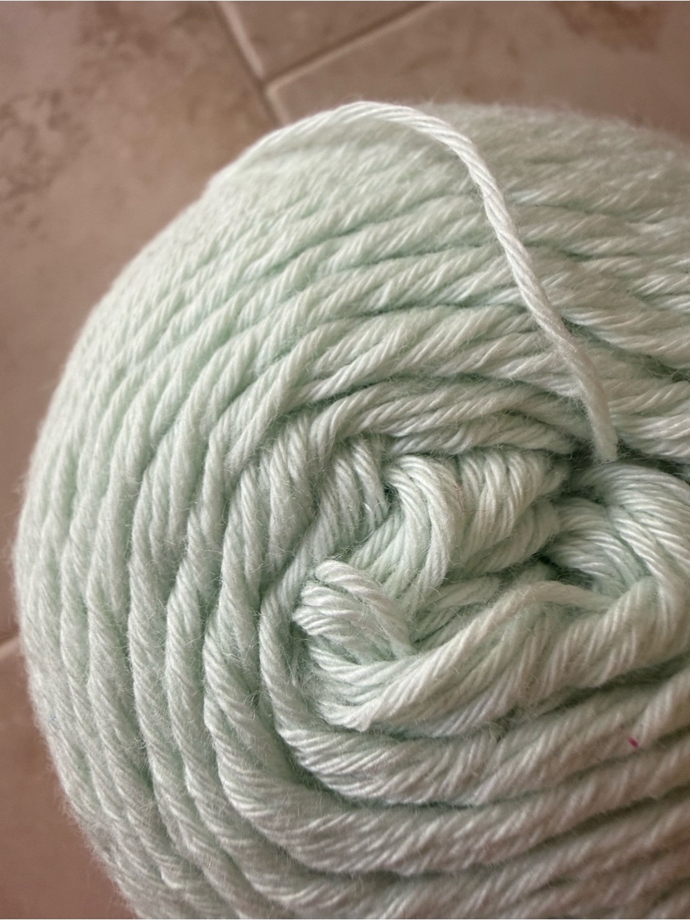 Scheepjes Whirlette Cotton/Acrylic Blend Yarn - Soft Mint Green - Picture 6 of 6